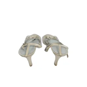Women Grazia Rhinestone Heeled Sandals Ivory Size 9.5B thumbnail 3