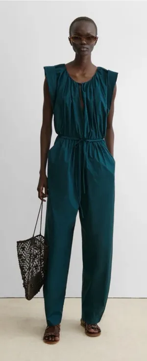 Rachel Comey Valencia Jumpsuit Size Large Teal Green thumbnail 1
