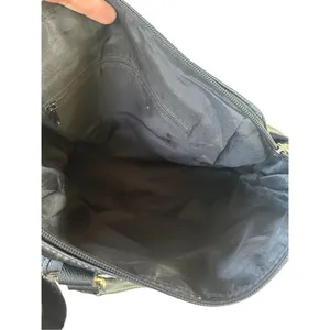 Unbranded Womens faux leather black purse handbag side pockets dual handle strap thumbnail 9