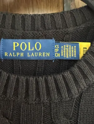 Polo by Ralph Lauren Women's Black Cable-Knit Short-Sleeve Sweater Size XS thumbnail 2
