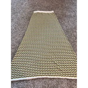 Cider‎ Women Green Brown Chevron Crochet Knit Maxi Skirt Retro Boho Small thumbnail 2