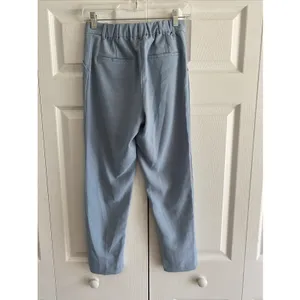 Pazzo Tapered Trouser Pants Womens Size‎ S Light Blue Career Officecore Elastic thumbnail 3