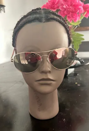 Jessica Simpson Rose Gold Mirrored Aviator Sunglasses thumbnail 1