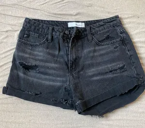Black Ripped Shorts thumbnail 2