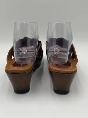 Dansko Ava Brown stretch Fabric Wedge Sandals Slip On Women's Size 38 US 7.5-8 thumbnail 3