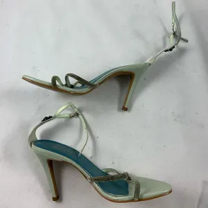 Carlos by Carlos Santana embellish green peep heel thumbnail 1