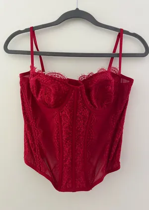 Urban Outfitters Red Corset Top thumbnail 2