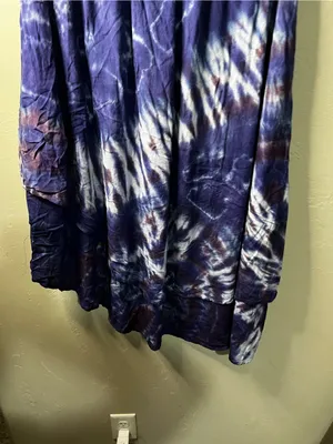 Dharma Trading Co Vintage Purple Tie Dye Tiered Asymmetrical Boho Midi Skirt thumbnail 8