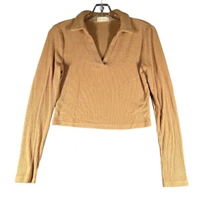 Altar'd State Sweater Womens Medium Ribbed Long Sleeve Collared Pullover Top‎ thumbnail 1
