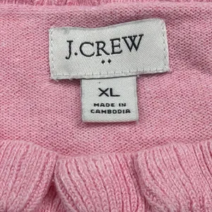 J Crew Womens Cotton Ruffleneck Sweater XL Preppy Coquette Twee Quiet Luxury Top thumbnail 7