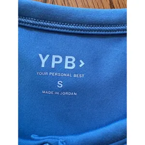 YPB Abercrombie & Fitch Blue Henley‎ Active Crop Top Tank Small thumbnail 5