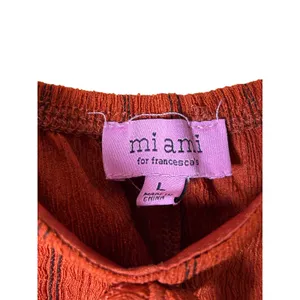 MiAmi Francesca's Women Mini‎ Dress L Rust Orange Striped Tie Front Boho Pockets thumbnail 5