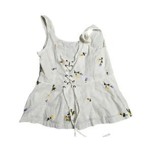 Anthropologie Vanessa Virginia Dandelion Embroidered‎ Floral Peplum Top Size: 6 thumbnail 3