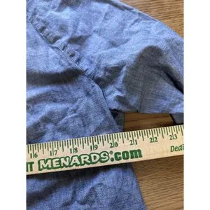 J. Jill Shirt Women Large Blue Chambray Tunic Long Sleeve Button-Front Cotton‎ thumbnail 5