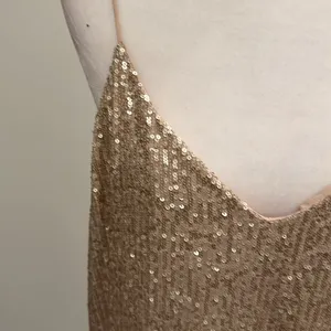 NWT Gentle Fawn Gold Sequin Party Dress Sz L thumbnail 2