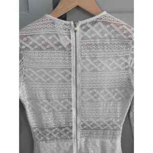 Windsor White Geometric Lace Long Sleeve Bodycon Mini Dress Womens Medium thumbnail 5