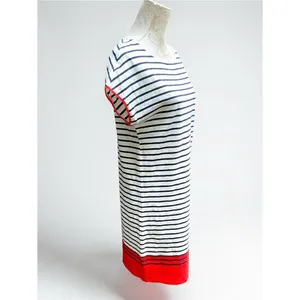 Boden Paulina Jersey Midi Dress US 8R Striped Cotton Coastal Preppy Breton thumbnail 5