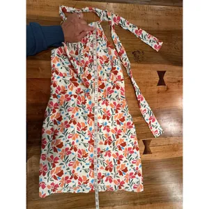 Francescas Veda Halter Mini Dress Womens Medium Floral Linen Blend NWT Summer thumbnail 13