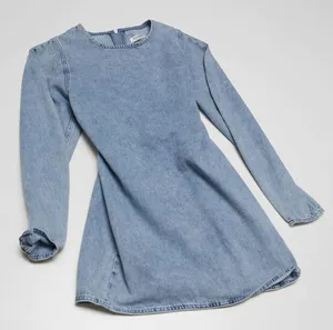 NWT Pull&Bear Denim Dress With Full Sleeves thumbnail 3