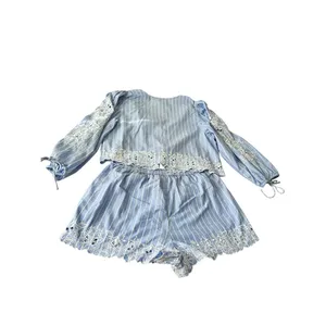 Future Collective Alani Noelle Eyelet Poplin Blouse and Matching Shorts Set L thumbnail 3