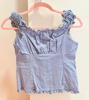 Brandy Melville Gingham Dress blue thumbnail 1