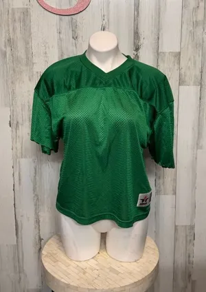 Athletic Works Alleson Athletic Green Mesh Football Jersey | Youth L/XL Fits Women’s Small thumbnail 1