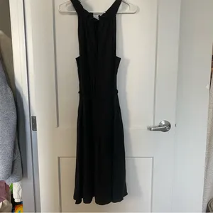 Banana Republic Black Ruffled Tiered Halter Sundress‎ thumbnail 3