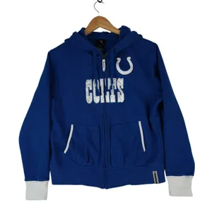 NFL Team Apparel Reebok Indianapolis Colts Womens L Full Zip Hoodie‎ Sweatshirt thumbnail 1