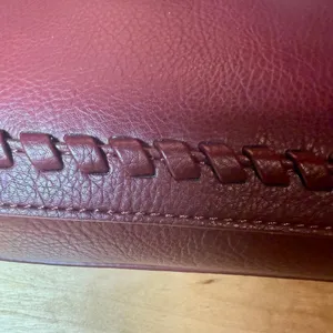 Style & Co. Whipstitched Small Burgundy Crossbody Bag Purse thumbnail 2