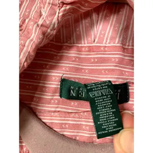 Lauren Ralph Lauren‎ Medium Shirt Button Up Pink Striped Long Sleeve Long Logo thumbnail 7