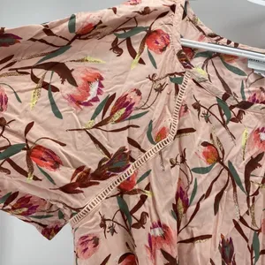 Ava & Viv peach pink floral summer peasant top thumbnail 3