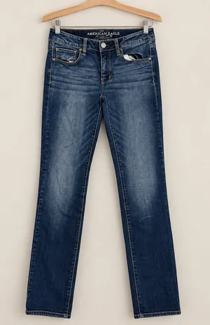 American Eagle Super Stretch Bootcut Jeans Size 8 Long thumbnail 1