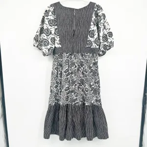 BloomingPrint Anthropologie Adrienne Floral Mixed Print Flounced Midi Dress 10‎ thumbnail 13