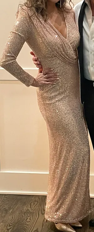 Pink Sparkle Gown Size 8 thumbnail 3