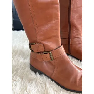 Nine West Vintage America‎ Collection Brown Leather Knee High Riding Boots 6.5 thumbnail 3