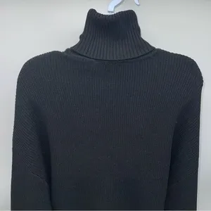 Zara Black Turtleneck Sweater with Tie Detail thumbnail 6