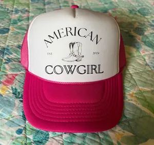 American Cowgirl Trucker Hat Pink thumbnail 3