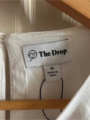 The Drop IIana 100% Cotton White‎ Midi/Maxi Wide Hem Poplin Dress Feminine MED thumbnail 6