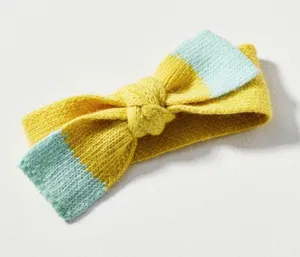 Anthropologie Yellow Mint Green Cozy Knotted Sweater Knit Headband OS thumbnail 1