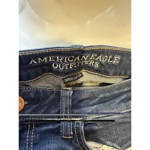 American Eagle Jegging Jeans Women’s 10 Tall Blue Super Stretch Denim Super Low thumbnail 4