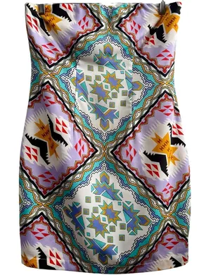 Revolve Naven‎ Strapless Geometric Mini Dress Southwest Print Size Small $228 thumbnail 1
