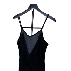 Forever‎ 21 Contemporary Black Velvet Open Back Maxi Slip Dress Small thumbnail 5