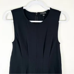 J. Crew Nadia Dress in Ponte Black Seamed Darted Size Small Office Spring thumbnail 5