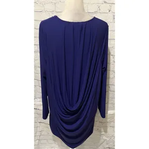 Simonton Says by George Simonton High Low Blue Long Sleeve Blouse Plus Size 1X thumbnail 4