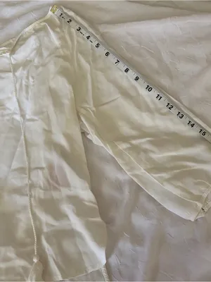 VERO MODA Coastal grandma lightweight dainty blouse white with v-neck size Women’s M thumbnail 8