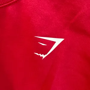 Gymshark‎ Womens Training Cropped Sweatshirt Red Long Sleeve Pullover Medium thumbnail 3