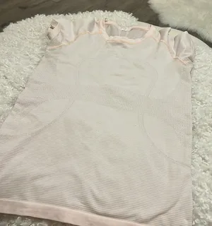 Lululemon Pink logo swiftly short sleeve Athletic Top thumbnail 1