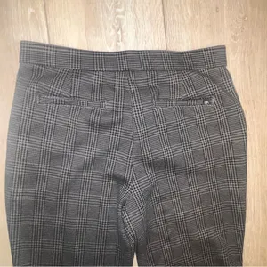 Banana Republic Houndstooth Plaid Grey/Black Ankle Pants Career Slim Fit 10 thumbnail 7
