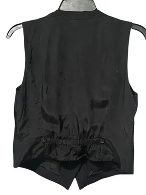 ZARA Pinstripe Vest S 17.5” p2p Black thumbnail 7
