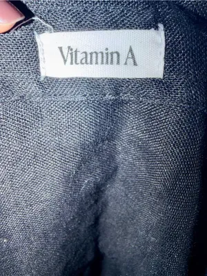 Vitamin A Eco Linen Oversized Collared Long Sleeve Shirt Black Women's Size S thumbnail 12